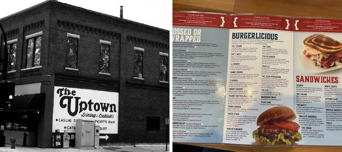 Uptown Menu